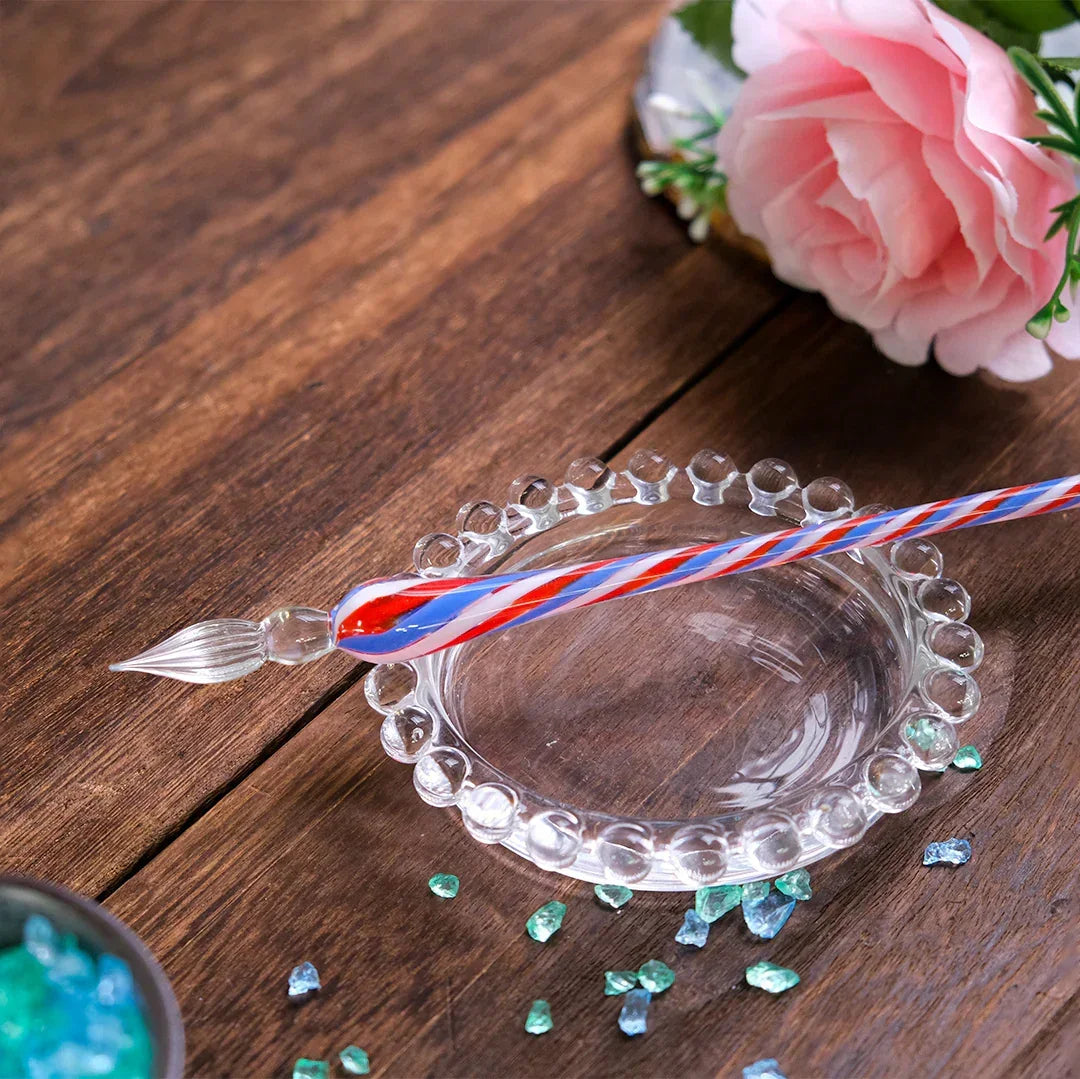 Czech Bohemian Glass Pen - Menthe - Wancherpen International