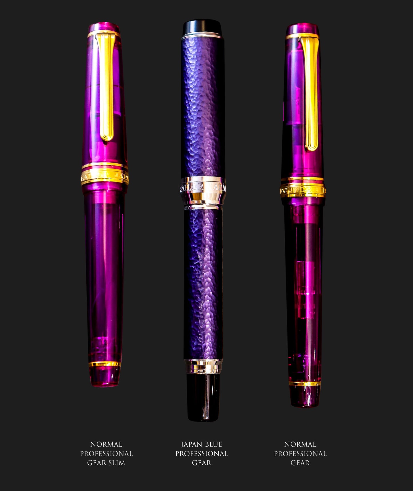 Japan Blue Fountain Pen 14K gold nib rhodium - Wancher Pen