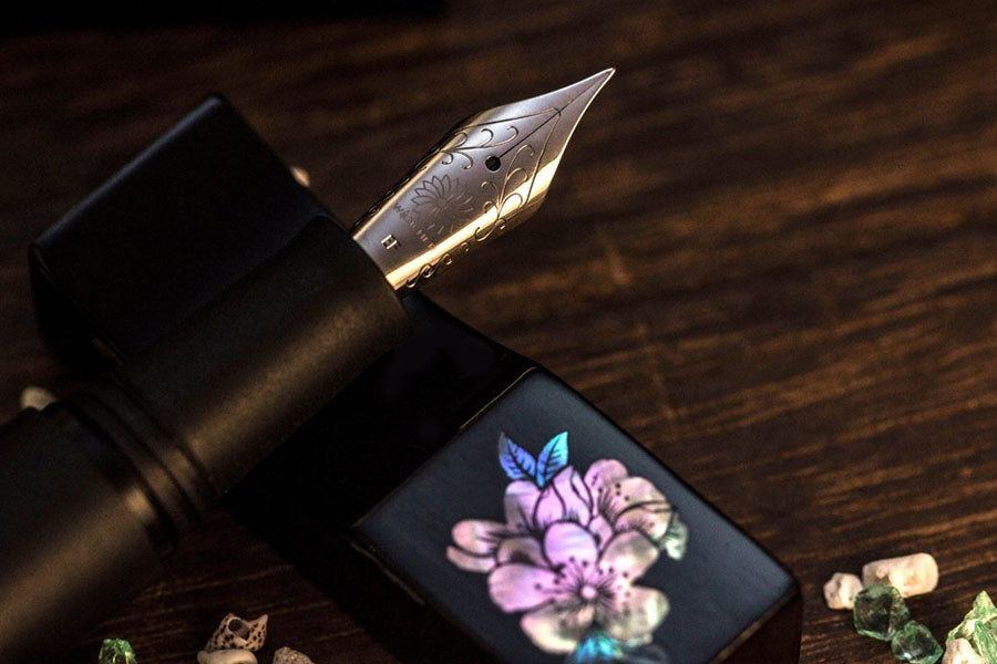 Urushi Pen Pillow - Ume - Japanese Plum Pen Pillow - Wancher Pen