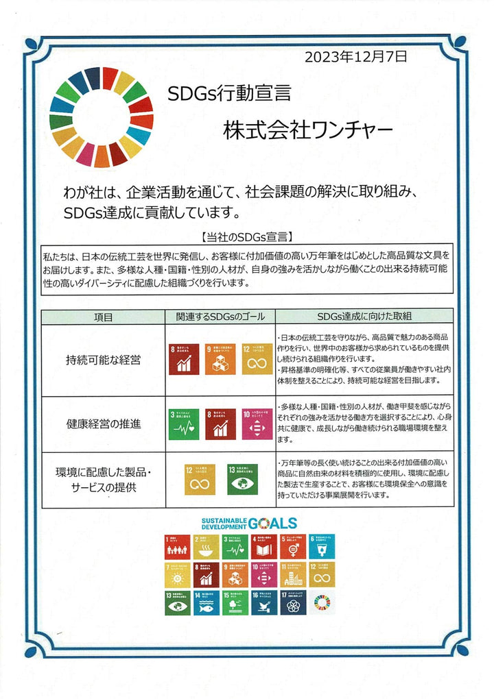 Wancher's SDG Declaration
