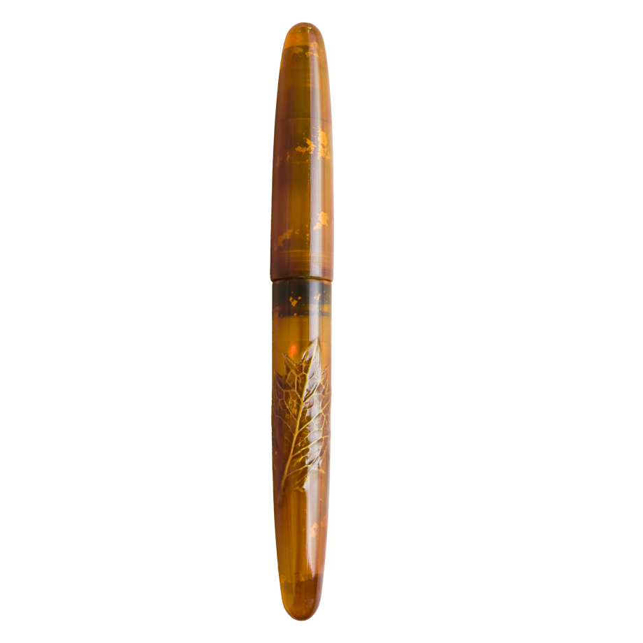 Tamesukashi Toumei - Kiei Holly Olive Fountain Pen - Wancher Pen