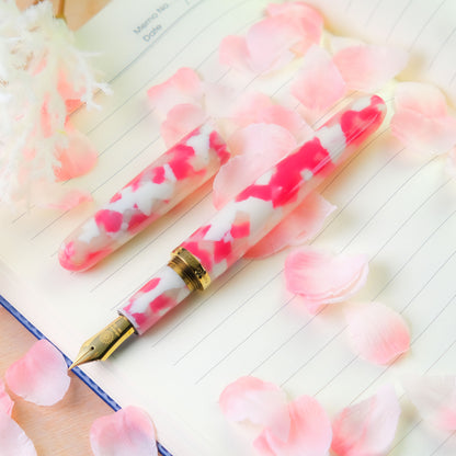 Japanese celluloid fountain pen Dream Pen SAKURA with elegant Wancher design