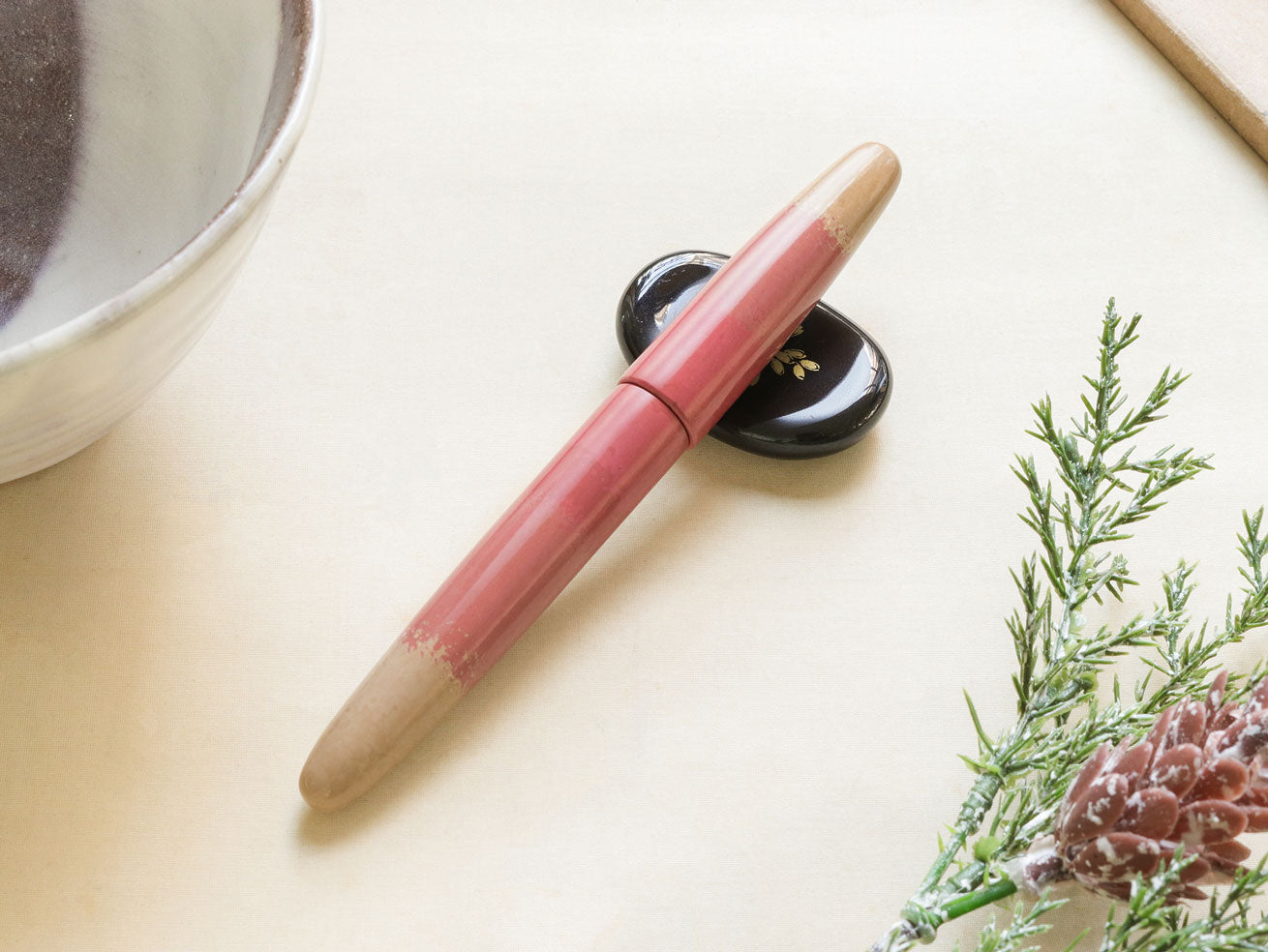 Hirota Urushi - Chawan-iro - Momo Fountain Pen - Wancher Pen