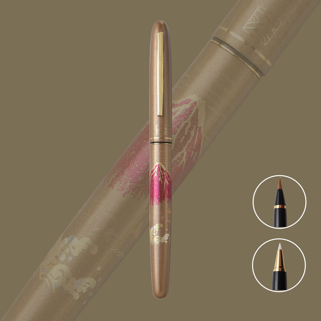 Kuretake Kindai Maki-e - Aka Fuji (Brush & Felt Pen Set) - Wancherpen International