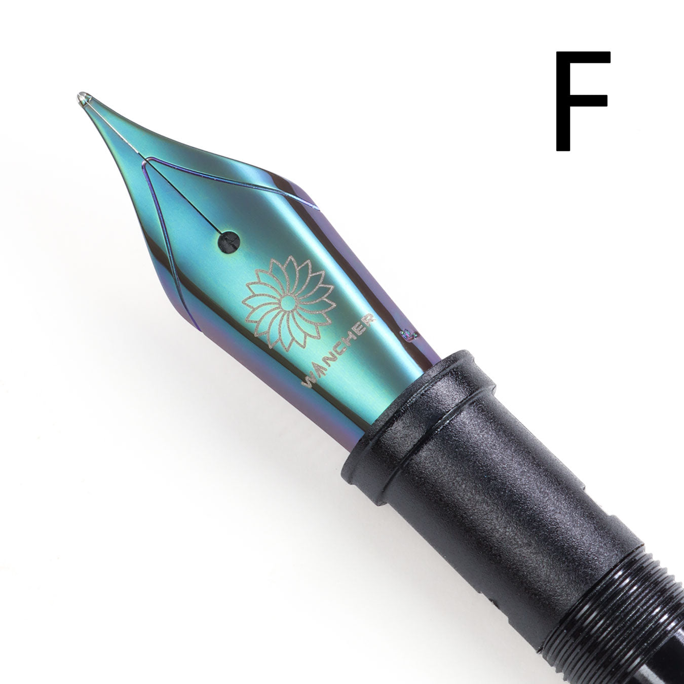 Wancher Fountain Pen Jowo Amethyst Blue Nib F Size with a plain white background