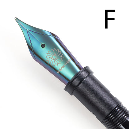 Wancher Fountain Pen Jowo Amethyst Blue Nib F Size with a plain white background