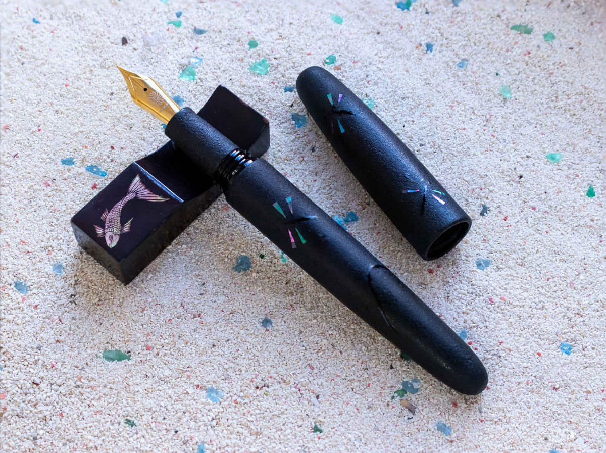 Oita Urushi - Kuroha Fountain Pen Fountain Pen - Wancher Pen