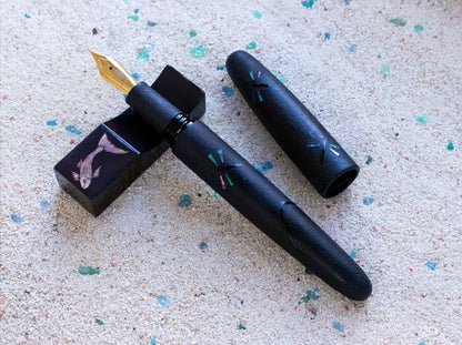 Oita Urushi - Kuroha Fountain Pen Fountain Pen - Wancher Pen