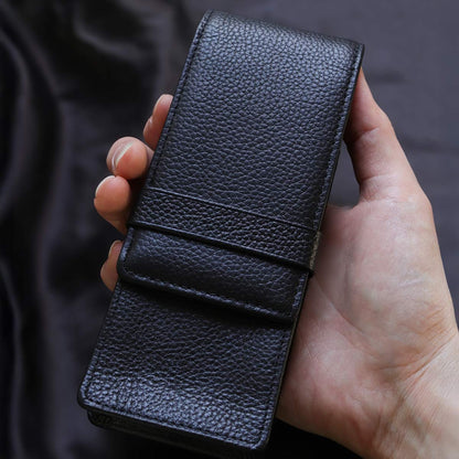 Terasaki Leather Pen Case - Black - Wancherpen International