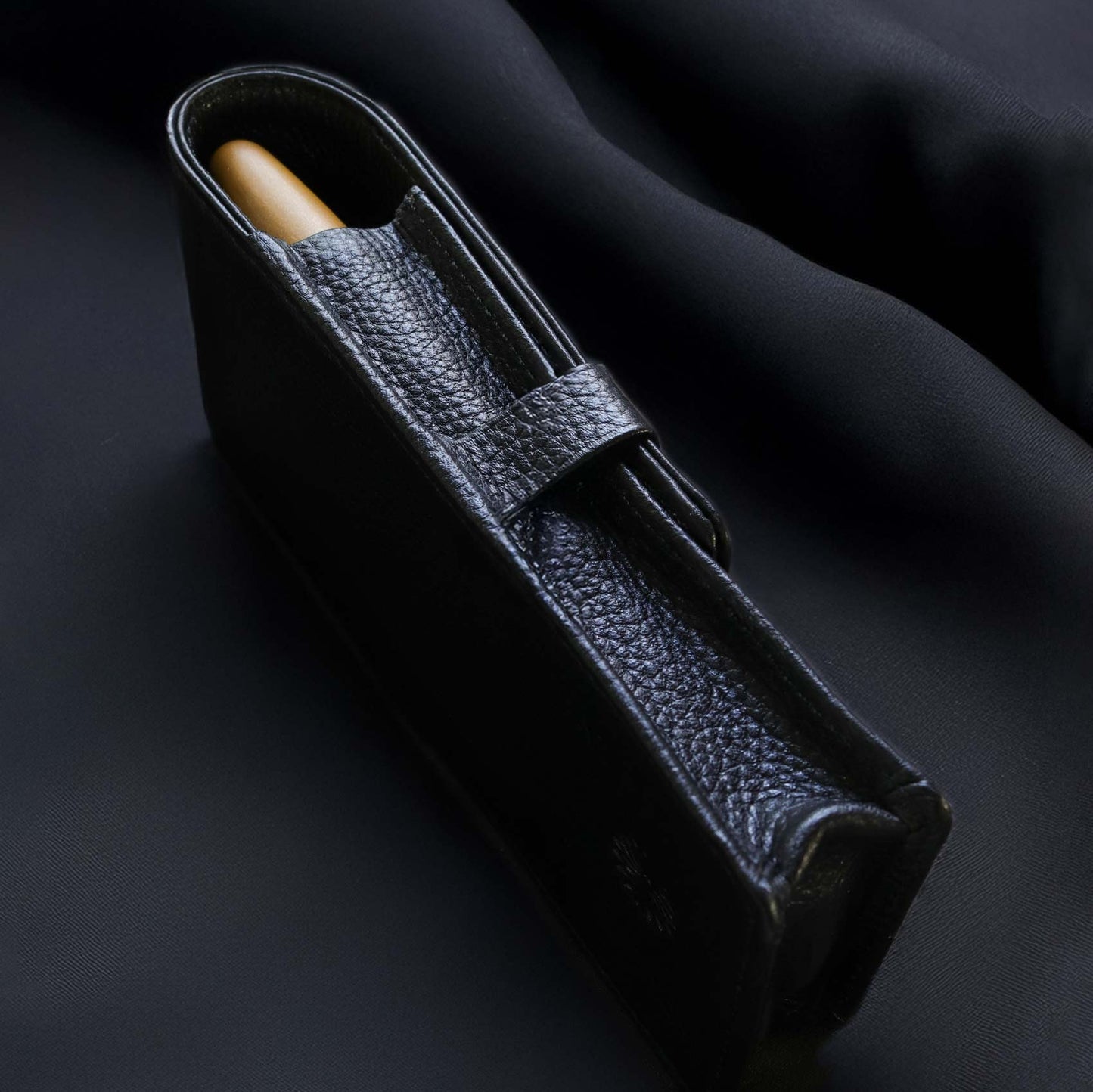 Terasaki Leather Pen Case - Black - Wancherpen International
