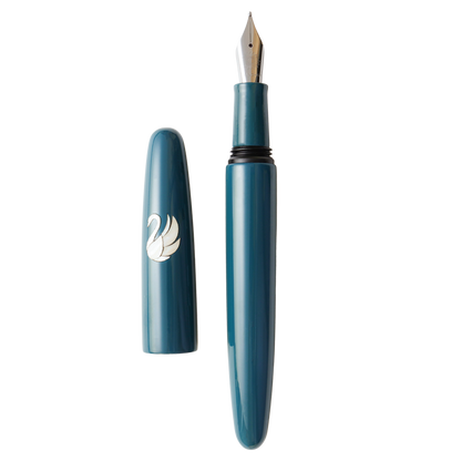 Dream Pen Zogan Swan - Urushi Teal Fountain Pen - Wancher Pen