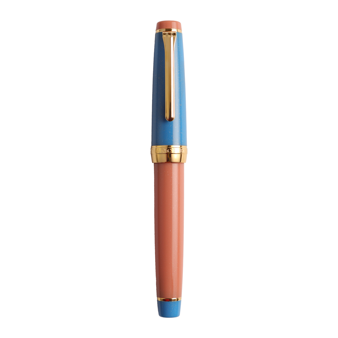 Wancher Exclusive - The Oasis Fountain Pen 18K Nib Orange Pink Blue Wancher Exclusive - The Oasis Fountain Pen 18K Nib Orange Pink Blue