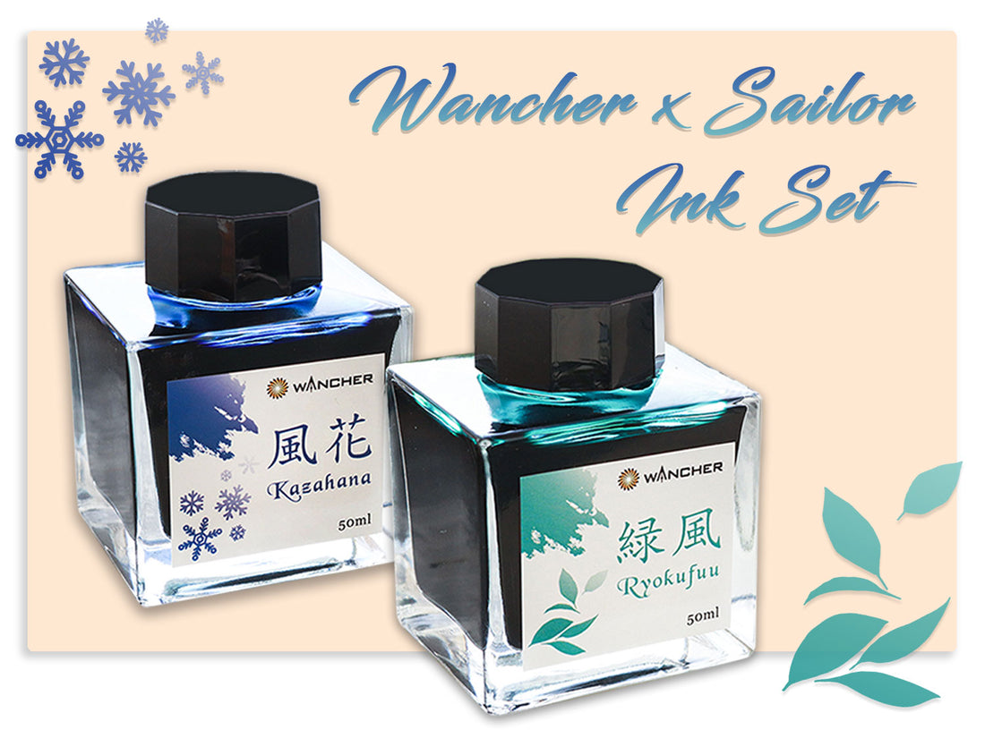 Wancher x Sailor Collaboration Kaze Iro Ink Set - Wancherpen International