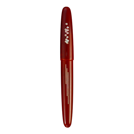 Zogan Sakura River - Urushi Aka Tamenuri Fountain Pen - Wancher Pen
