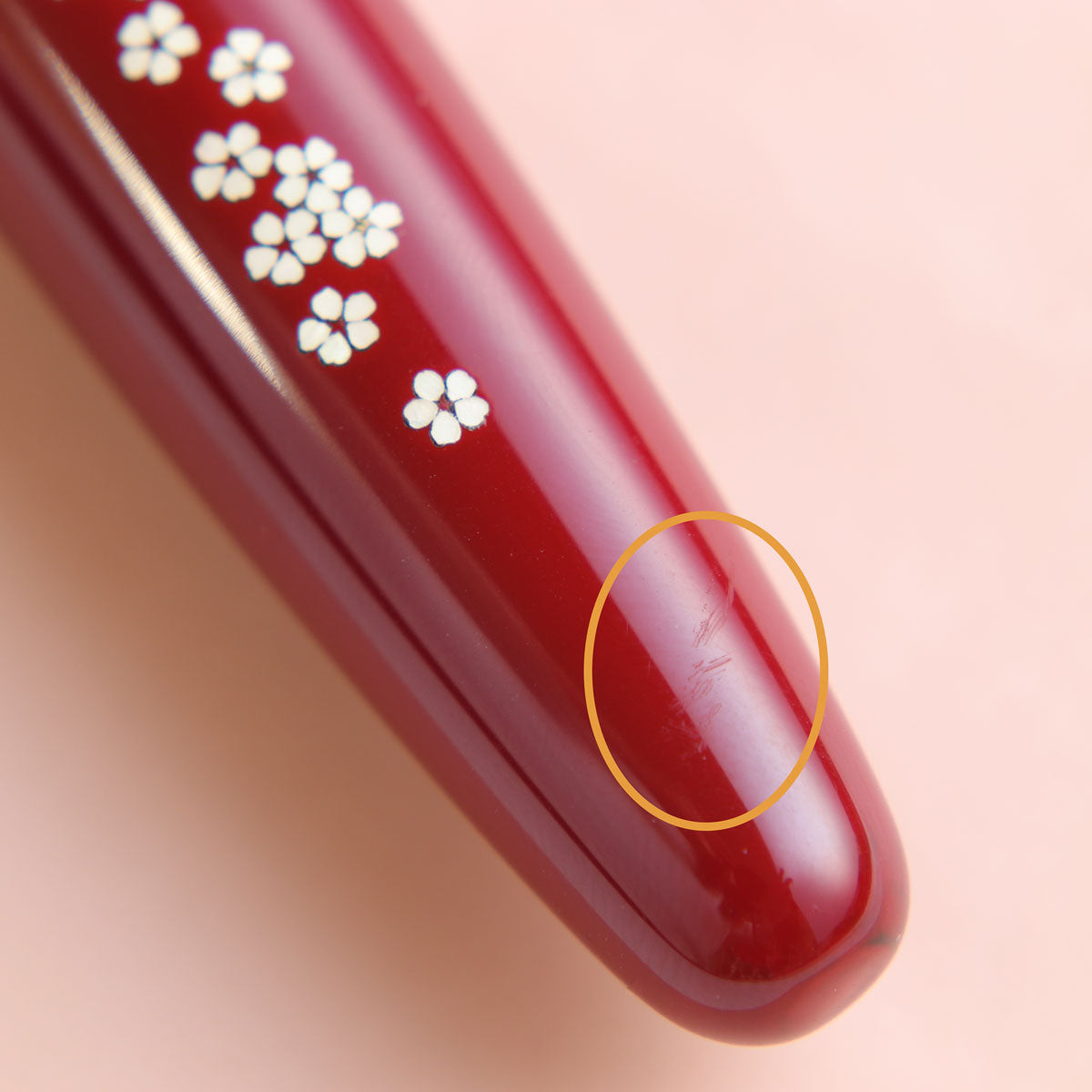 Zogan Sakura River - Urushi Aka Tamenuri [AS IS Sale] Fountain Pen - Wancher Pen