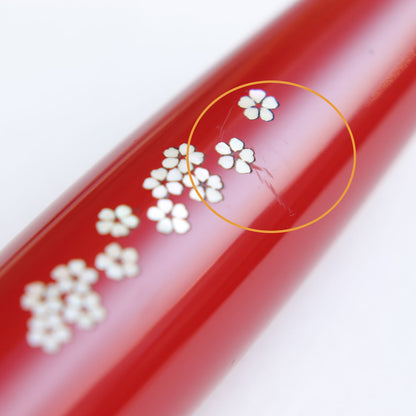 Zogan Sakura River - Urushi Red [AS IS Sale] Fountain Pen - Wancher Pen
