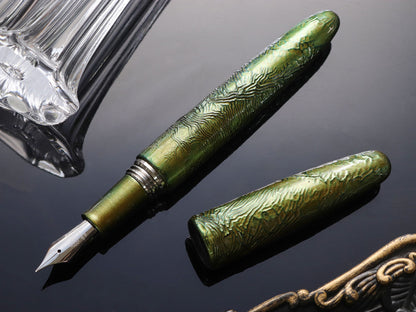 Yakumo-nuri Chijimi - Aodaisho Fountain Pen Fountain Pen - Wancher Pen