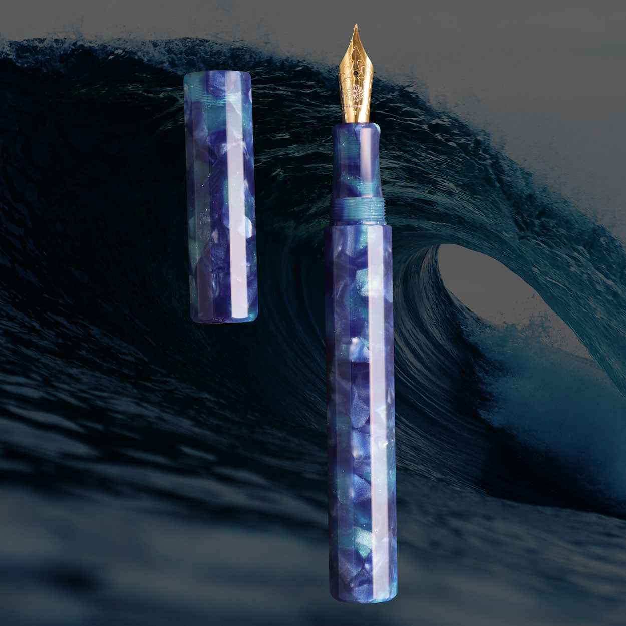 KALEIDO Fountain Pen - Deep Blue (Kaiha) - Wancherpen International