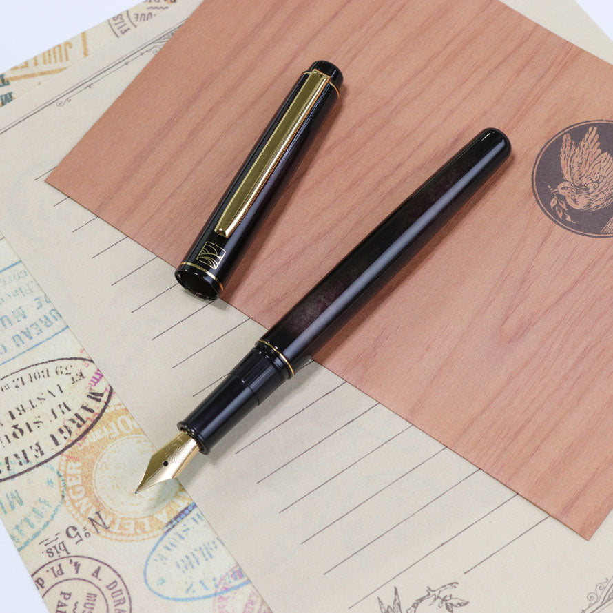 Kuretake Nodoka - Harukasumi (Dark Purple) Fountain Pen - Wancher Pen