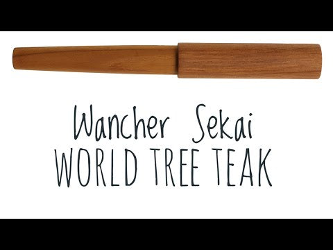Wancher World Tree Teak Wood Fountain Pen with Silver 925 Clip