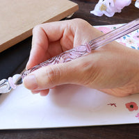 Kunisaki - Glass Dip Pen Set - Sakura Petal - Wancherpen International