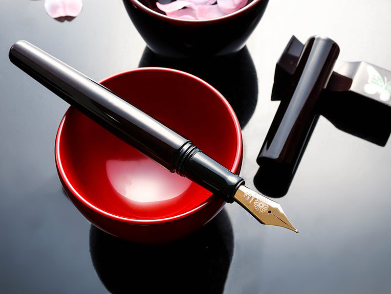 Sekai Aizu Urushi - Ebony [Prototype Sale] Fountain Pen - Wancher Pen