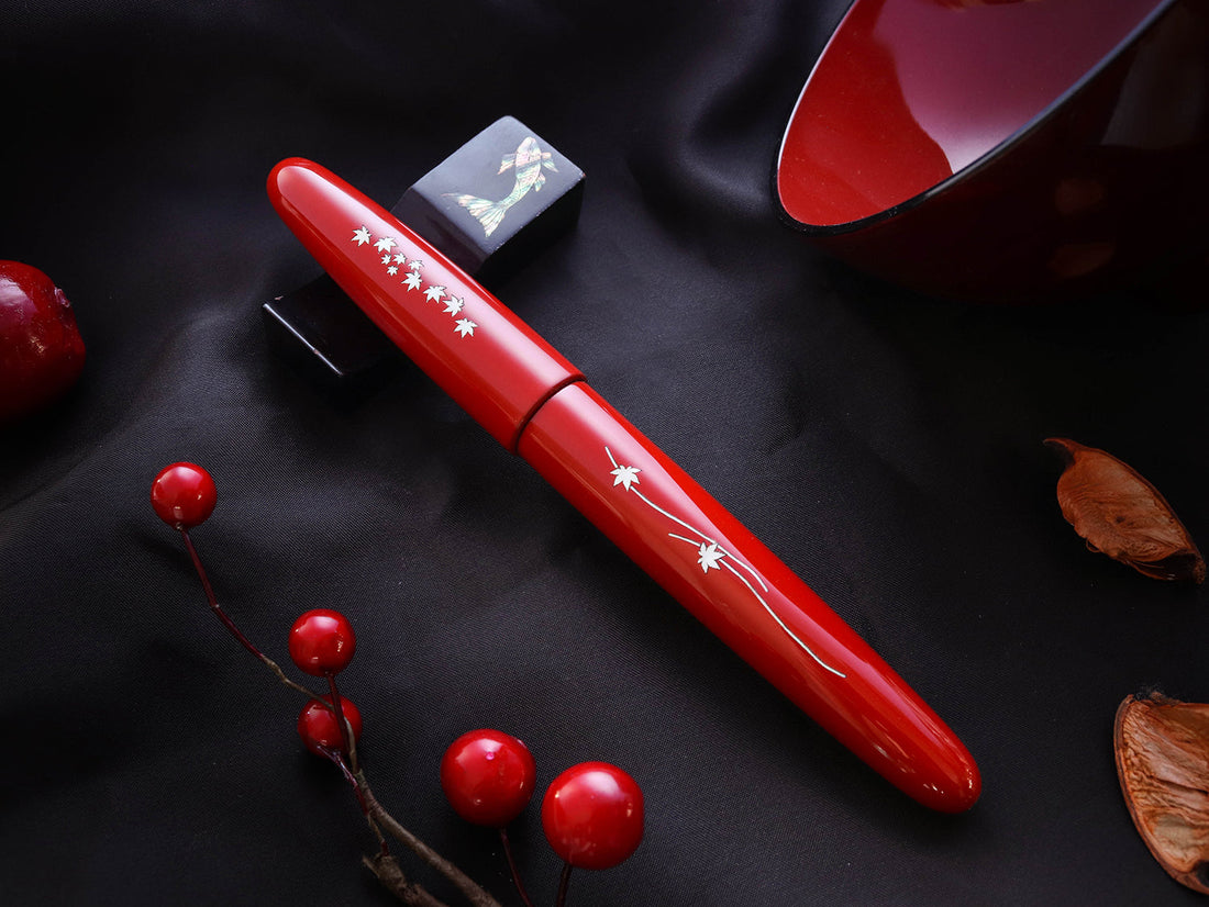 Zogan Momiji - Urushi Red Fountain Pen - Wancher Pen