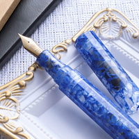 KALEIDO Fountain Pen - Blue Marbles (Fuun) - Wancherpen International