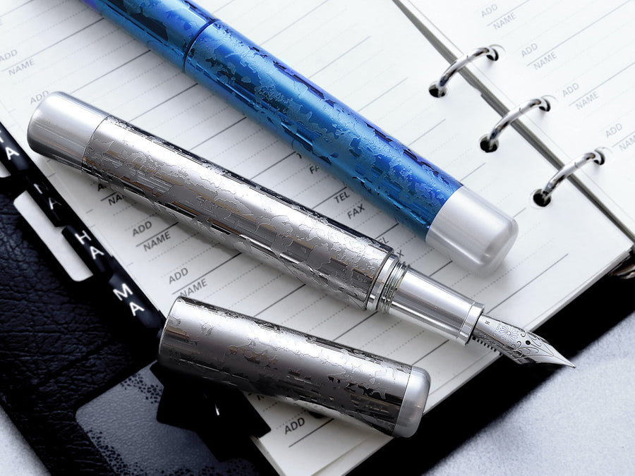 Primo - Frosty Silver Fountain Pen - Wancher Pen