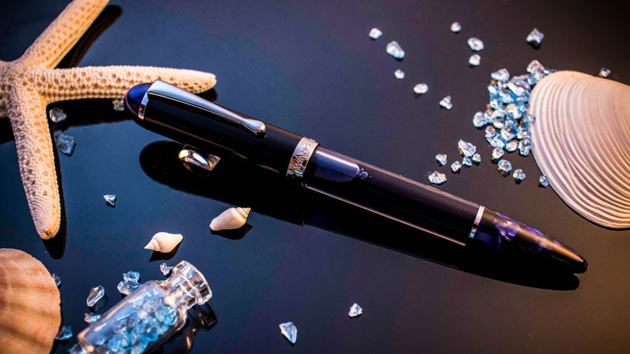 Crystal Indigo Sapphire Fountain Pen - Wancher Pen
