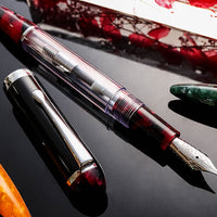 Crystal Ruby Red Fountain Pen - Wancher Pen