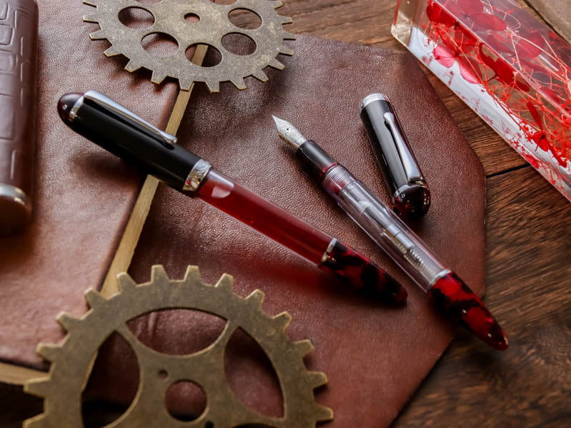Crystal Ruby Red Fountain Pen - Wancher Pen