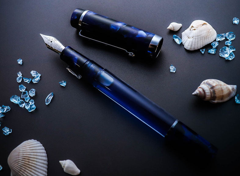 Crystal II - Indigo Sapphire Fountain Pen - Wancher Pen