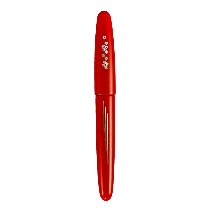 Zogan 桜の川 Sakura River - Urushi Red Fountain Pen - Wancher Pen