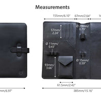 Leather Notebook Cover A5 - Compact - Black - Wancherpen International