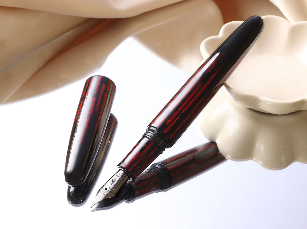 Tsuki - Red Fountain Pen - Wancher Pen