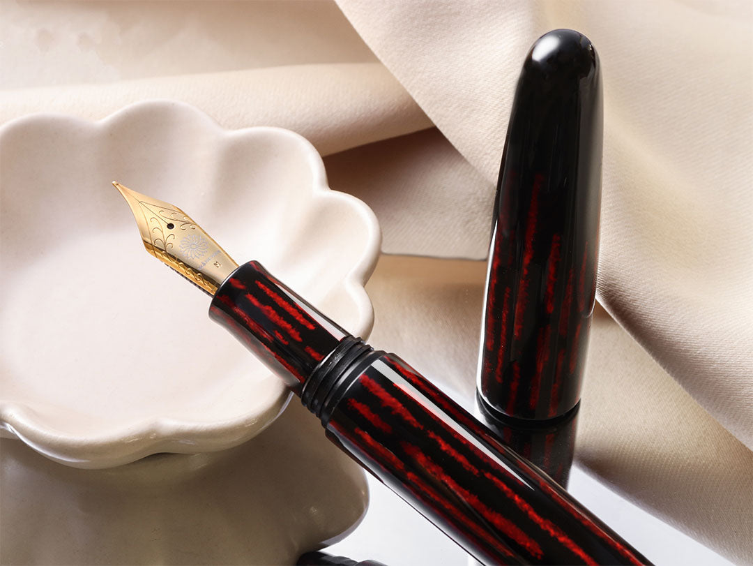 Tsuki - Red Fountain Pen - Wancher Pen