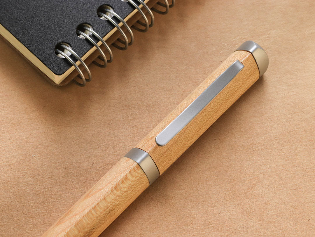 Meiboku Triangular Maple Ballpoint Pen - Wancher Pen
