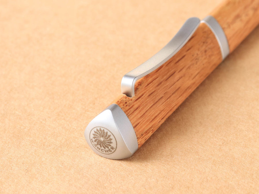 Meiboku Triangular Oak Ballpoint Pen - Wancher Pen