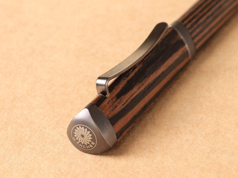 Meiboku Triangular Golden Sandalwood Ballpoint Pen - Wancher Pen