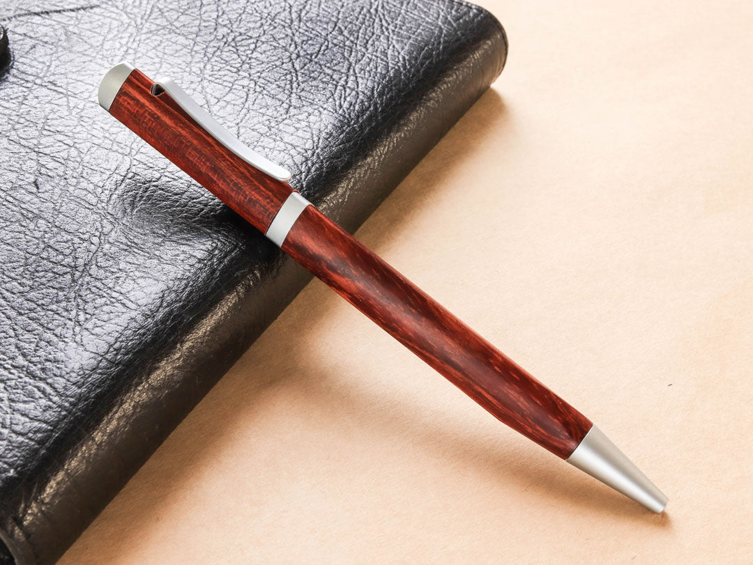 Meiboku Triangular Rosewood Ballpoint Pen - Wancher Pen